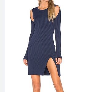 NWT Bcbgmaxaria x Revolve Braiden Sweater Dress in Dark Navy